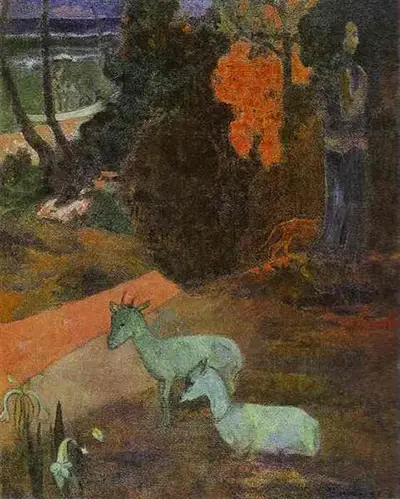 Landscape with Two Goats Paul Gauguin